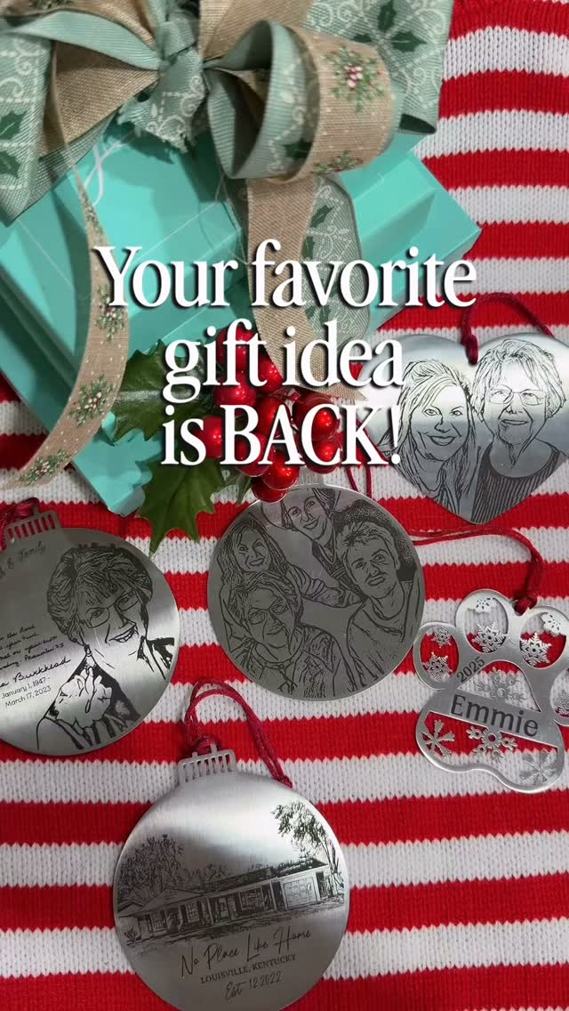 🎄 Your favorite Christmas gift is BACK!

Our personalized ornaments are a top seller year after year, and it’s easy to see why! ❤️

From your favorite family photos to a loved one’s actual handwriting, these ornaments turn your most meaningful memories into keepsakes you’ll treasure for years to come.

Whether you’re gifting one to someone special or adding a little extra meaning to your own Christmas tree, the possibilities are endless! ✨

🎁 Now is the time to order yours! Comment ORNAMENT below or send me a message to get started!